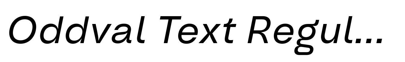 Oddval Text Regular Italic